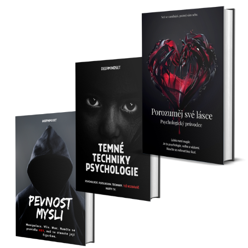 SADA TŘÍ E-KNIH – PEVNOST MYSLI + TEMNÉ TECHNIKY PSYCHOLOGIE + POCHOP SVOU LÁSKU E-KNIHA